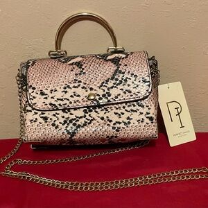 Pink Snake Print Handbag